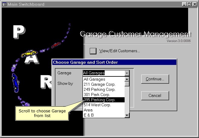 Choose a garage